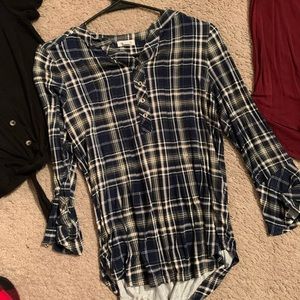 Plaid blouse